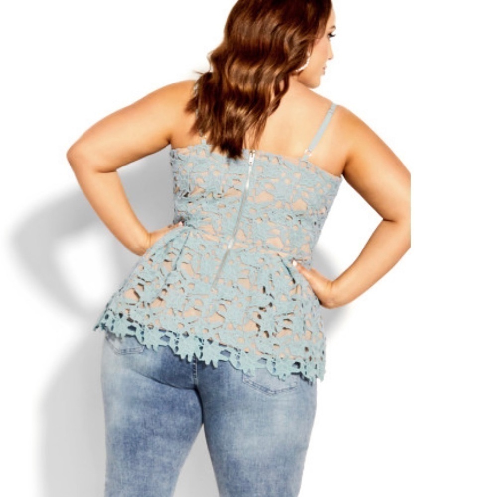 CITY CHIC TOP SO FANCY SEAFOAM TOP NEW NO TAGS SIZE 18 - Picture 6 of 9